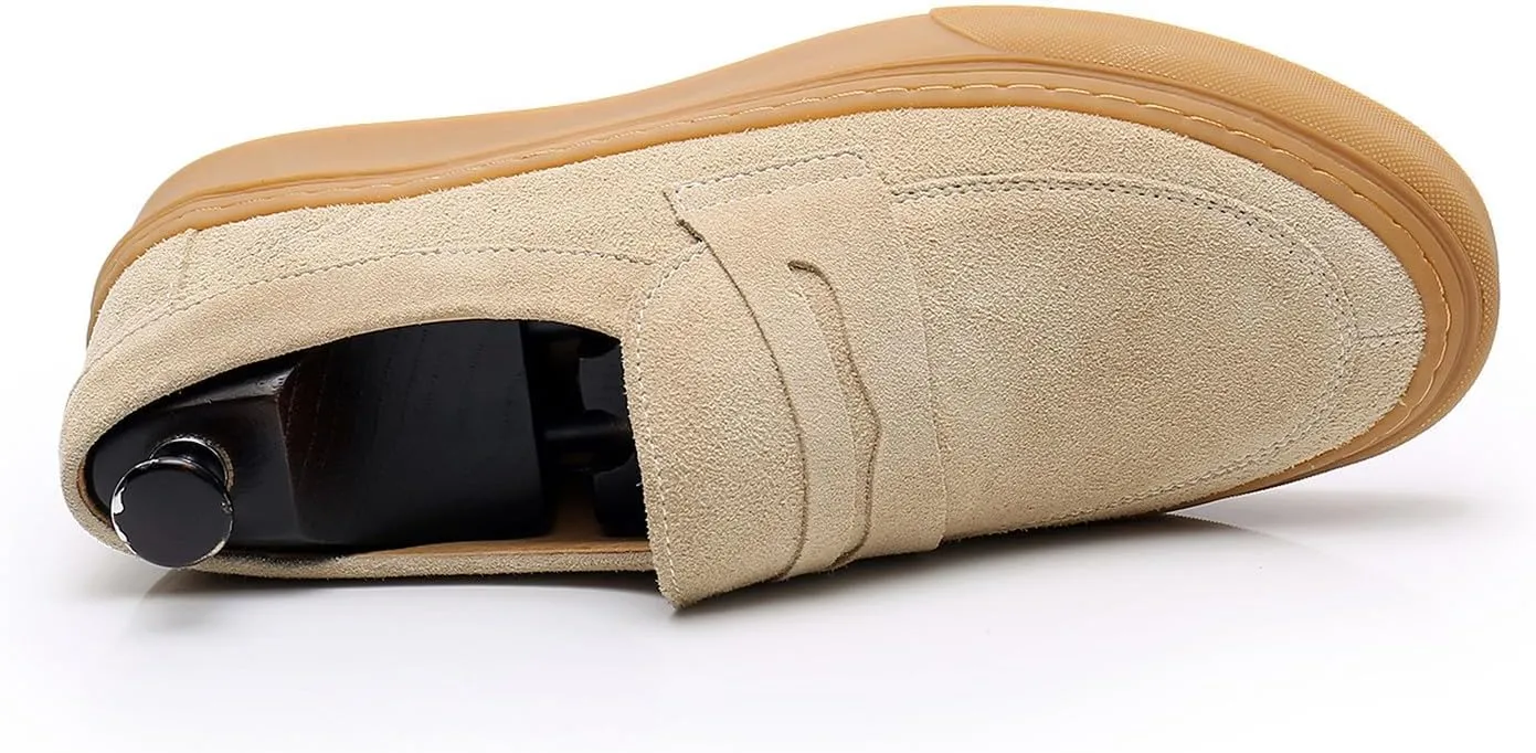 Santimon Mens Dress Shoes Slip-Ons Penny Loafers Suede Slippers Fashion Casual Business Prom Mocasines Boat Fashion Comfortable Breathable Summer Shoes for Men