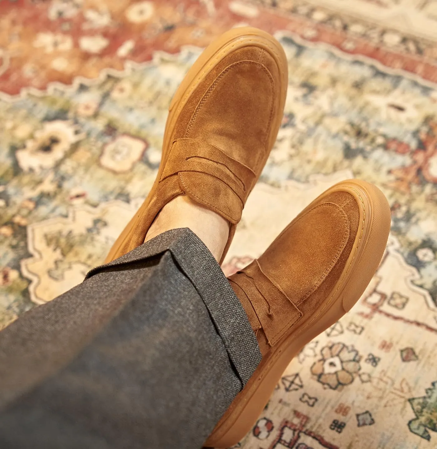 Santimon Mens Dress Shoes Slip-Ons Penny Loafers Suede Slippers Fashion Casual Business Prom Mocasines Boat Fashion Comfortable Breathable Summer Shoes for Men