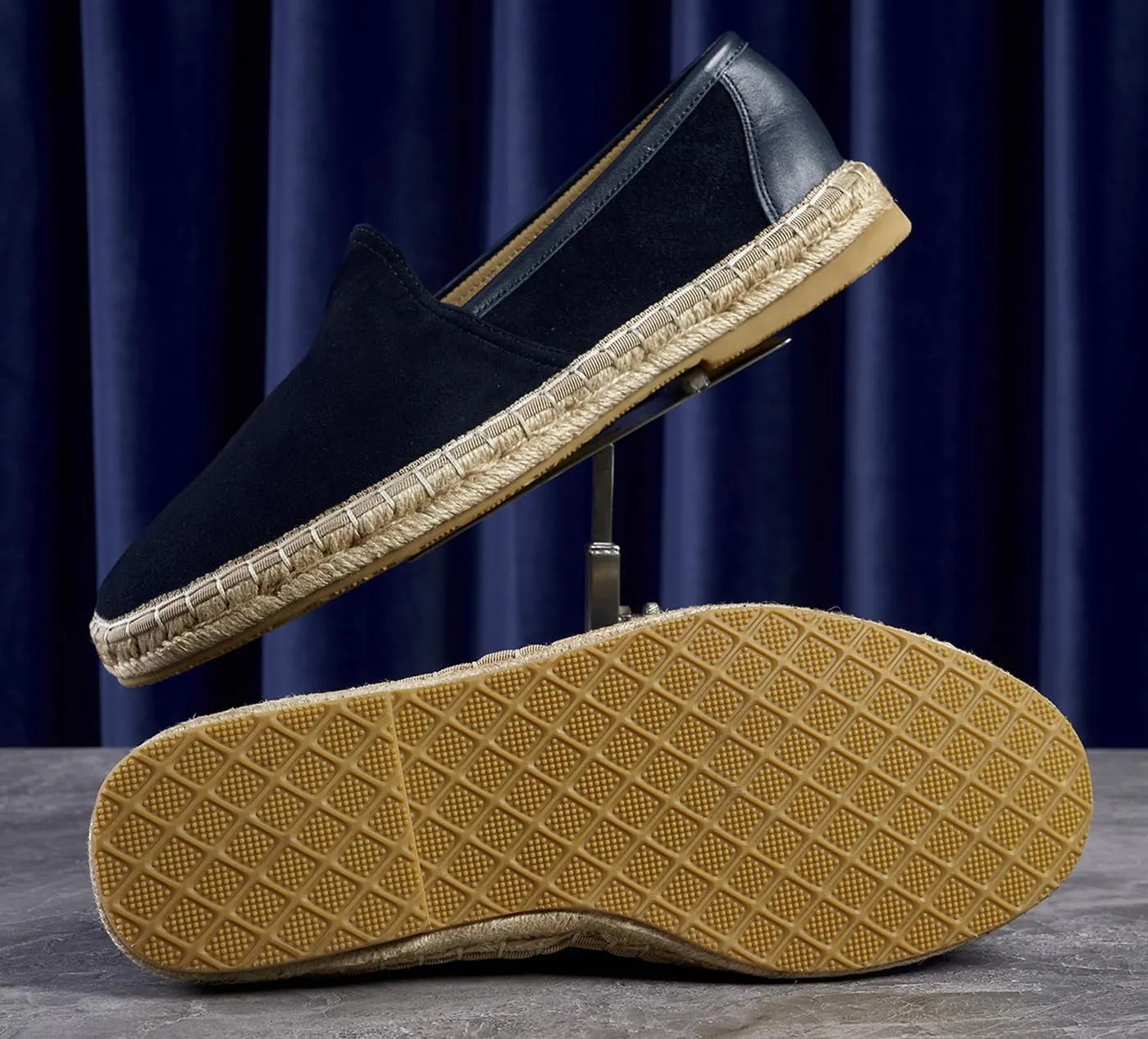 Santimon Men's Loafers & Slip-Ons Dress Casual Suede Slippers Shoes Penny Loafers for Men Tuxedo Mocasines Summer Shoes Mens Driving Loafers