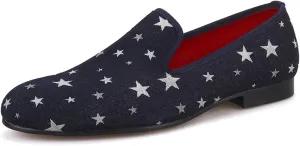 Santimon Men's Loafers & Slip-Ons Foraml Dress Penny Loafers Fashion Prom Wedding Pentagram Shoes Tuxedo Business Casual Snmoking Party Disco Driving Western Moccasinsa for Men Boy