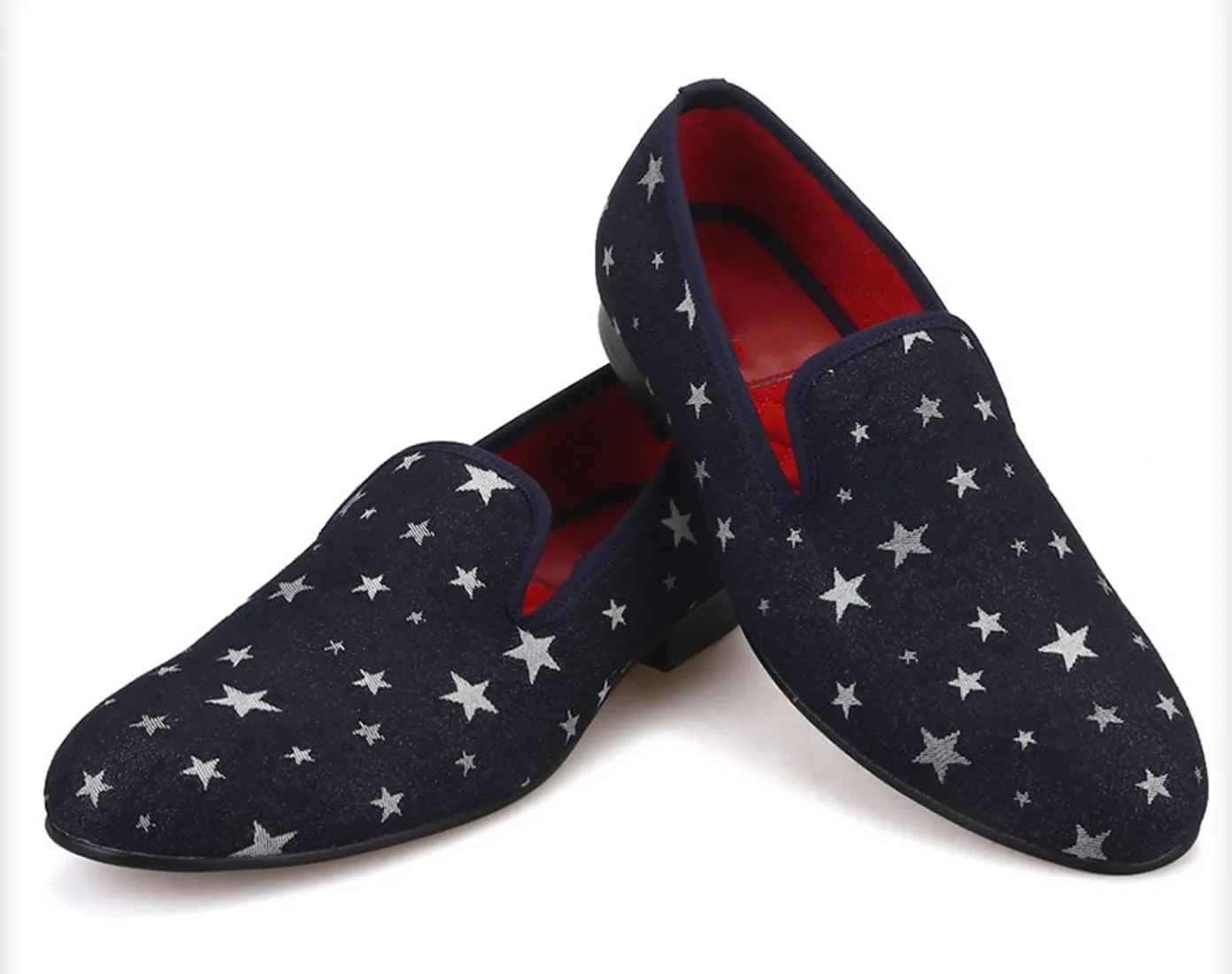 Santimon Men's Loafers & Slip-Ons Foraml Dress Penny Loafers Fashion Prom Wedding Pentagram Shoes Tuxedo Business Casual Snmoking Party Disco Driving Western Moccasinsa for Men Boy