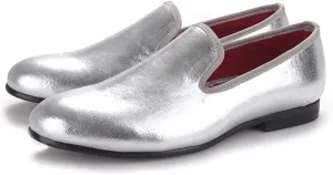 Santimon Men's Loafers & Slip-Ons Prom Gold Dress Velvet Penny Loafers Fashion Tuxedo Wedding Casual Business Luxury Shoes Smoking Party Disco Moccasins for Men