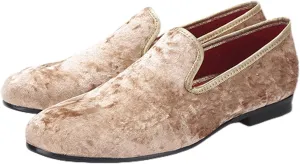 Santimon Men's Loafers & Slip-Ons Prom Party Dress Velvet Penny Loafers Fashion Tuxedo Wedding Casual Business Luxury Shoes Smoking Bar Disco Moccasins for Men Boy