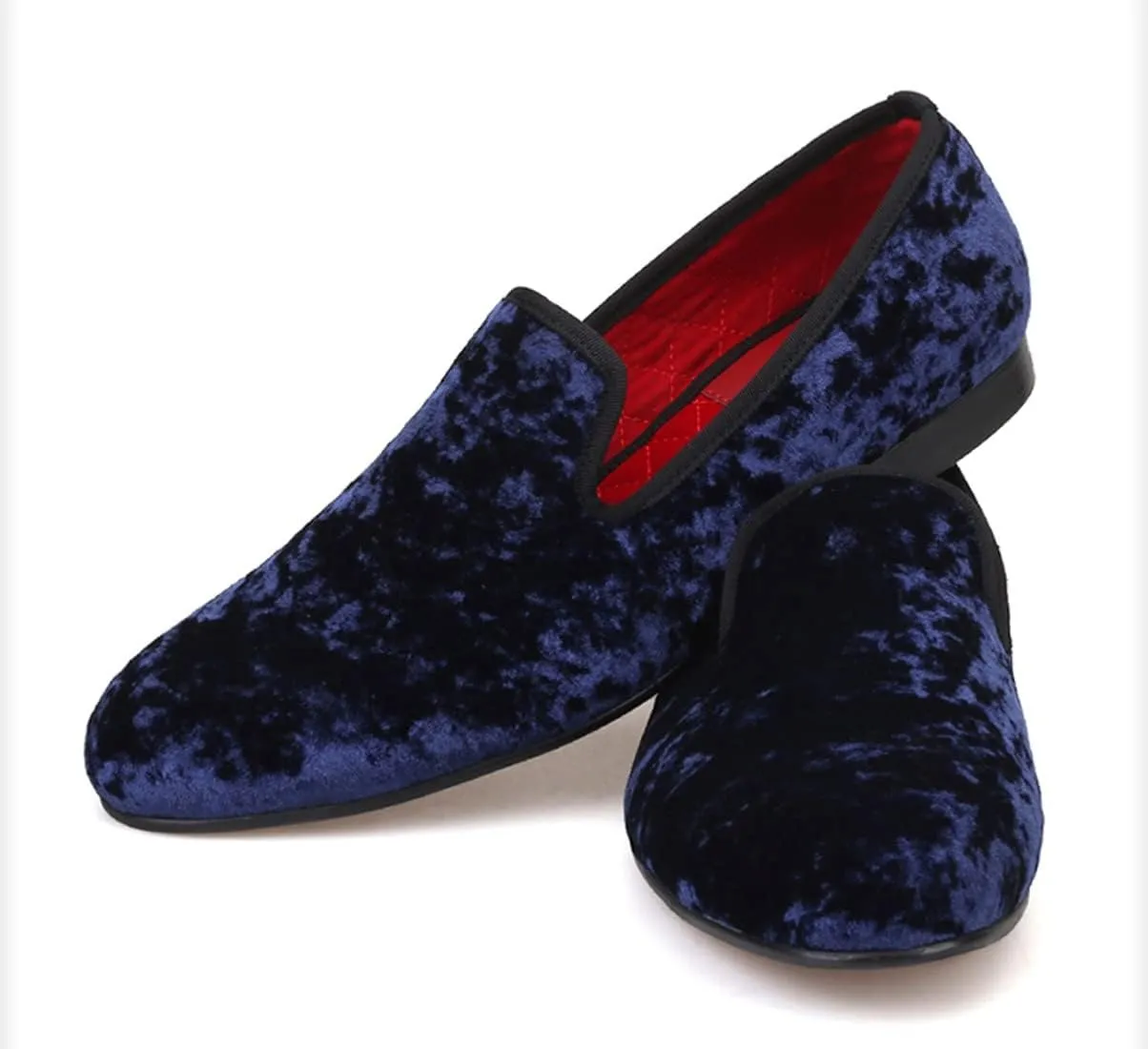 Santimon Men's Loafers & Slip-Ons Prom Party Dress Velvet Penny Loafers Fashion Tuxedo Wedding Casual Business Luxury Shoes Smoking Bar Disco Moccasins for Men Boy