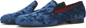 Santimon Men's Loafers & Slip-Ons Prom Party Dress Velvet Penny Loafers Fashion Tuxedo Wedding Casual Business Luxury Shoes Smoking Bar Disco Moccasins for Men Boy
