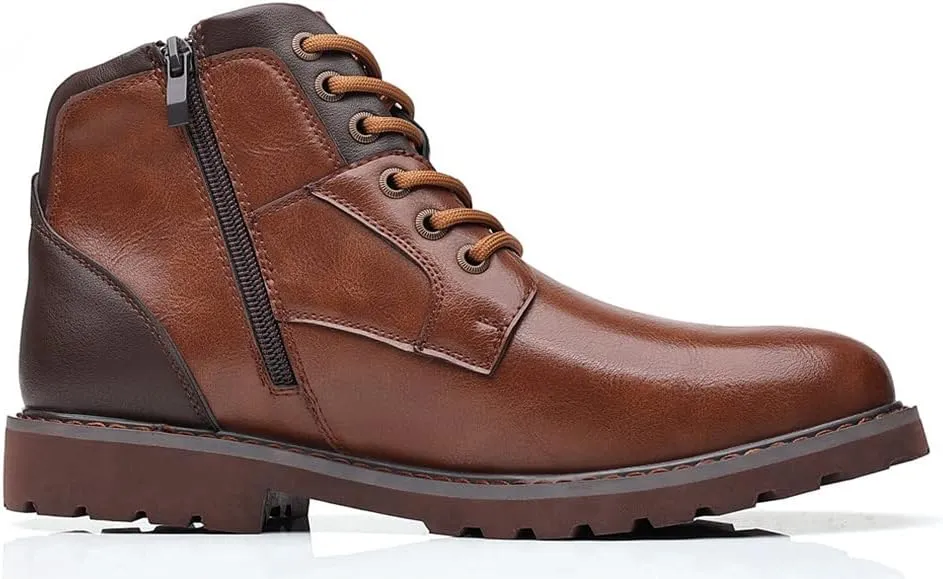 Santimon Mens Work Classic Oxfords Boot Service Dress Casual Leather Slip Resistant Combat Hiking Boots