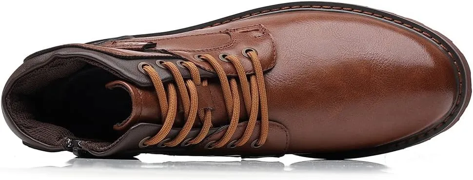 Santimon Mens Work Classic Oxfords Boot Service Dress Casual Leather Slip Resistant Combat Hiking Boots