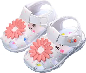 Shoes for Girls Casual Close Toe Lightweight Sandal Slip on Walking Beach Comfy Soft Footwear