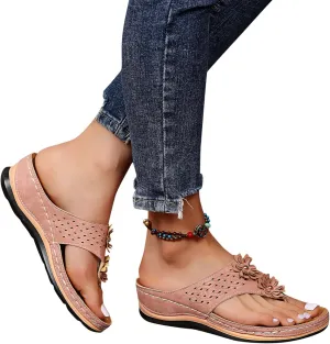 Shoes for Women, Women Summer Dressy Sandals Trendy Wedge Sandal Thong Slippers Comfy Walk Flip Flops