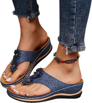 Shoes for Women, Women Summer Dressy Sandals Trendy Wedge Sandal Thong Slippers Comfy Walk Flip Flops