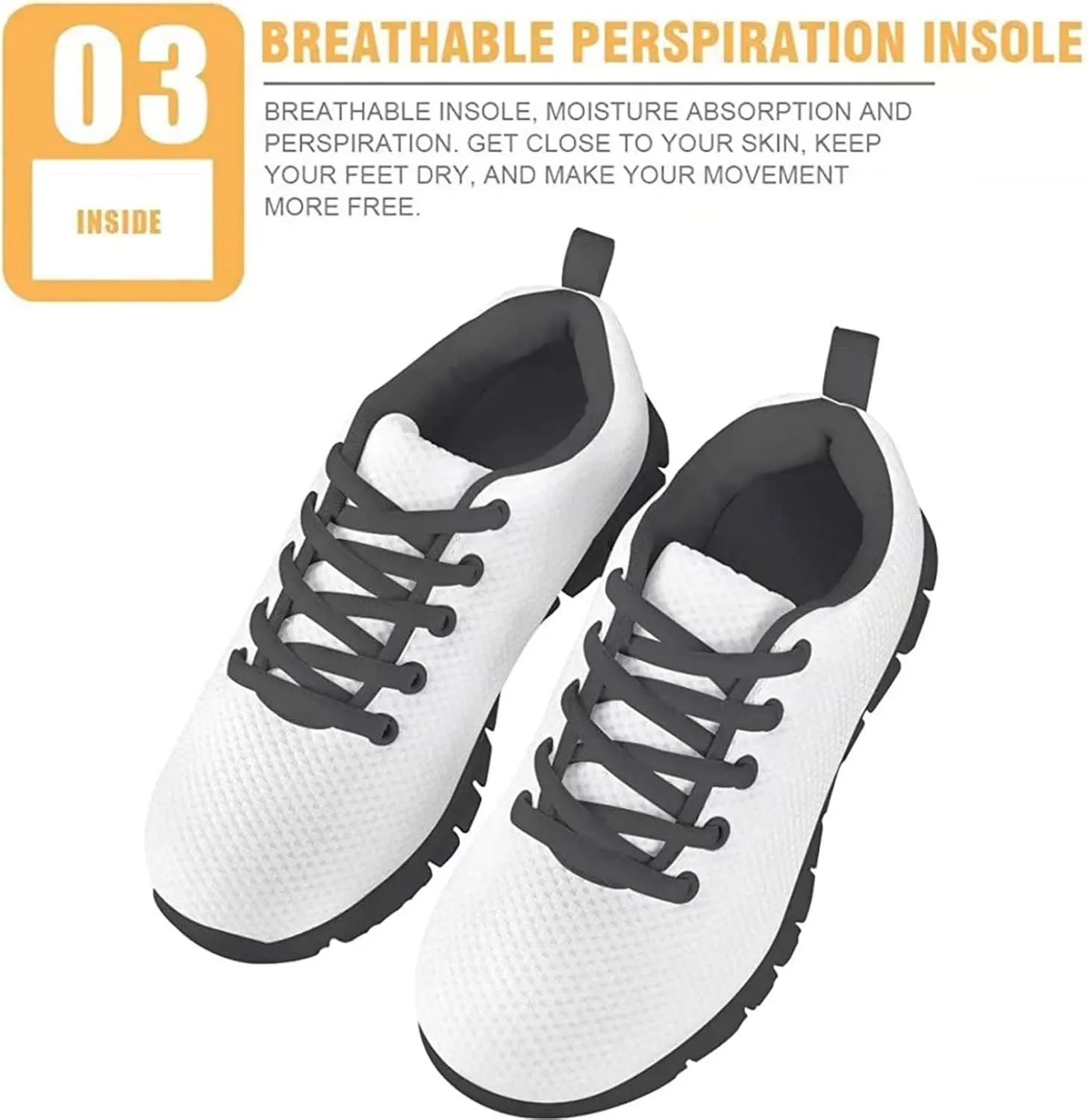 Showudesigns Boys Girls Shoes Kids Sneakers Lightweight Lace up