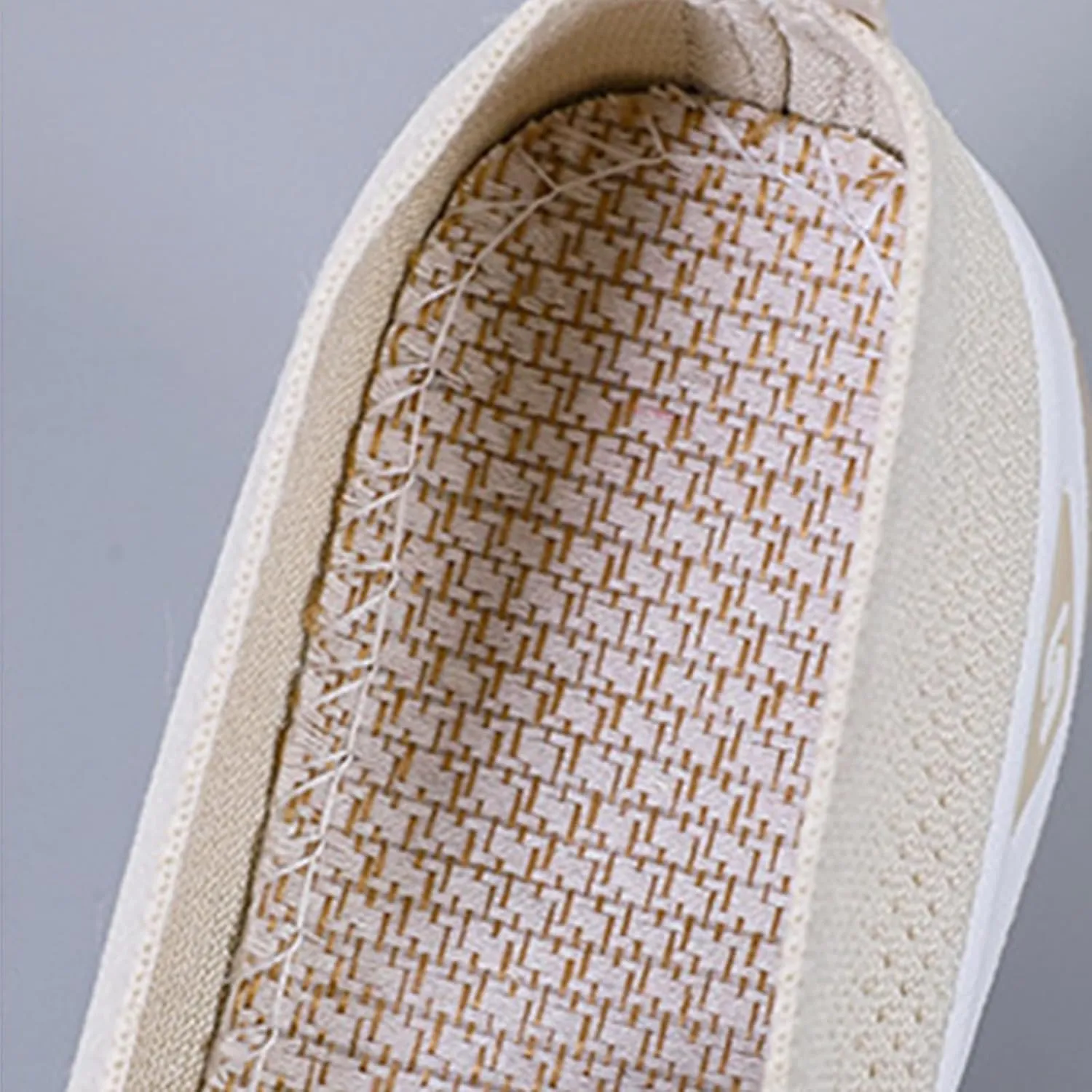Slip On Orthopedic Sneakers Women Woven Orthopedic Breathable Soft Shoes Walking Flying Sneakers Diabetic Foam Walking Shoes Lightweight Wide Width Soft Sole Arch Support Non-Slip Shoe