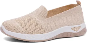 Slip On Orthopedic Sneakers Women Woven Orthopedic Breathable Soft Shoes Walking Flying Sneakers Diabetic Foam Walking Shoes Lightweight Wide Width Soft Sole Arch Support Non-Slip Shoe