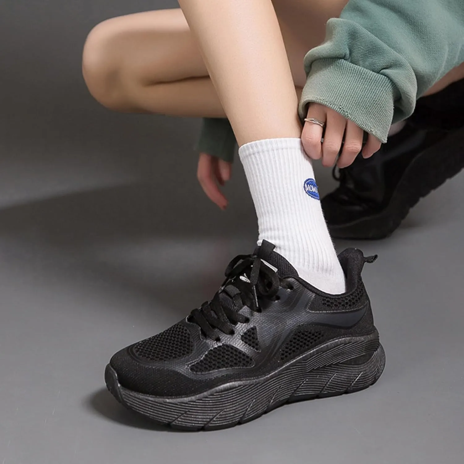 Sneakers for Women Casual Fashion Walking Shoes Lace Up Women's Athletic Tennis Running Footwear