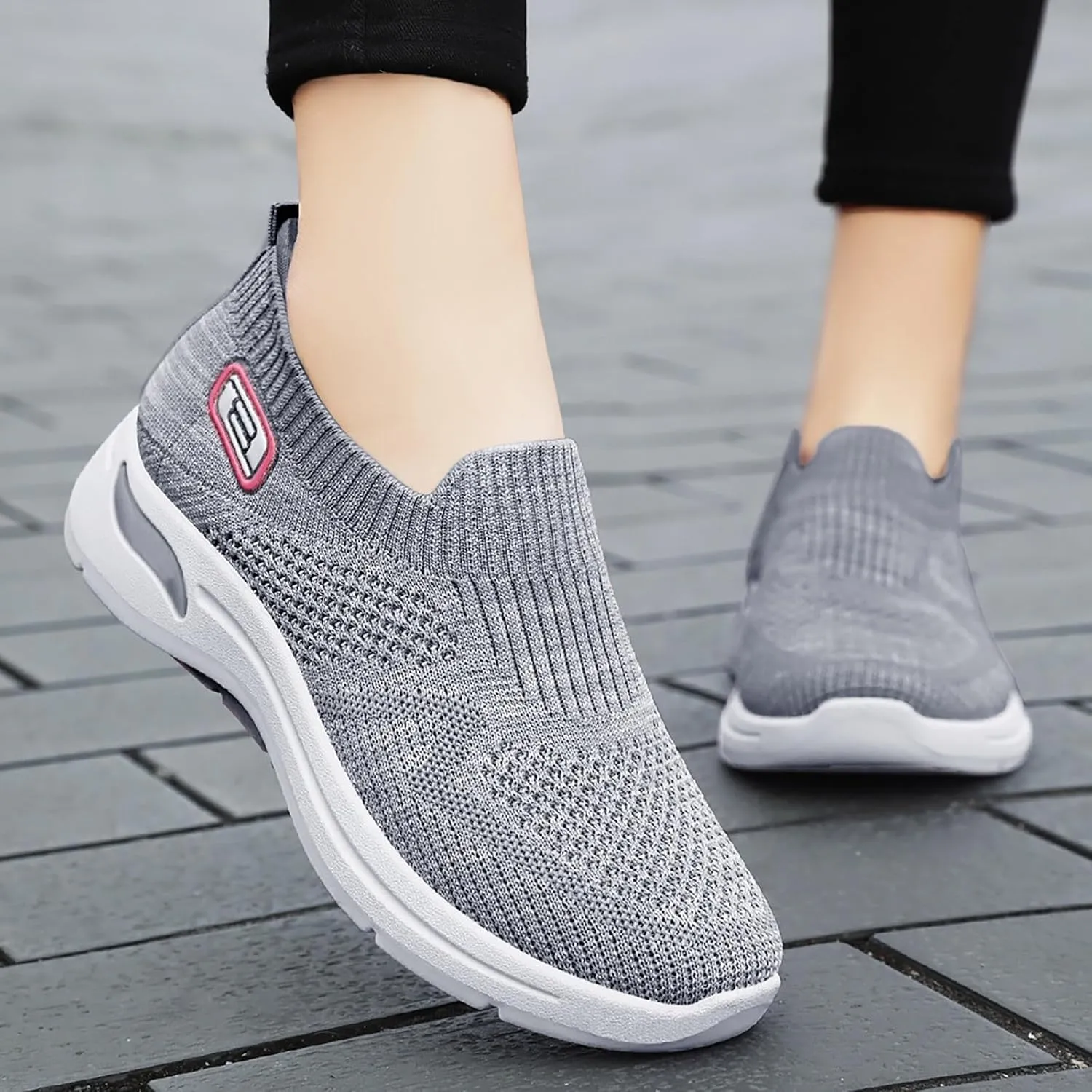 Sneakers for Women Summer Fashion Mesh Shoes Soft Sole Stretch Cushion Shoes Casual Breathable Minimalist Shoes