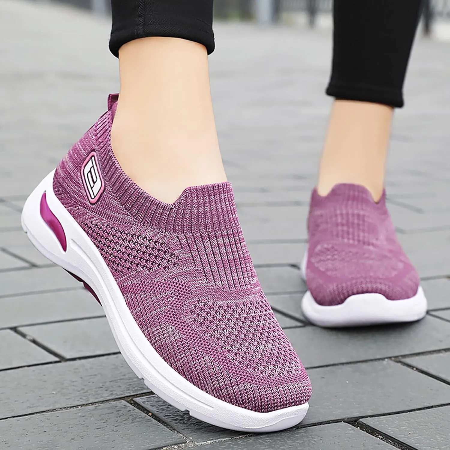 Sneakers for Women Summer Fashion Mesh Shoes Soft Sole Stretch Cushion Shoes Casual Breathable Minimalist Shoes