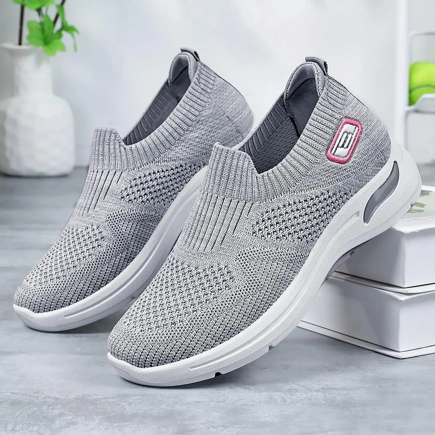Sneakers for Women Summer Fashion Mesh Shoes Soft Sole Stretch Cushion Shoes Casual Breathable Minimalist Shoes