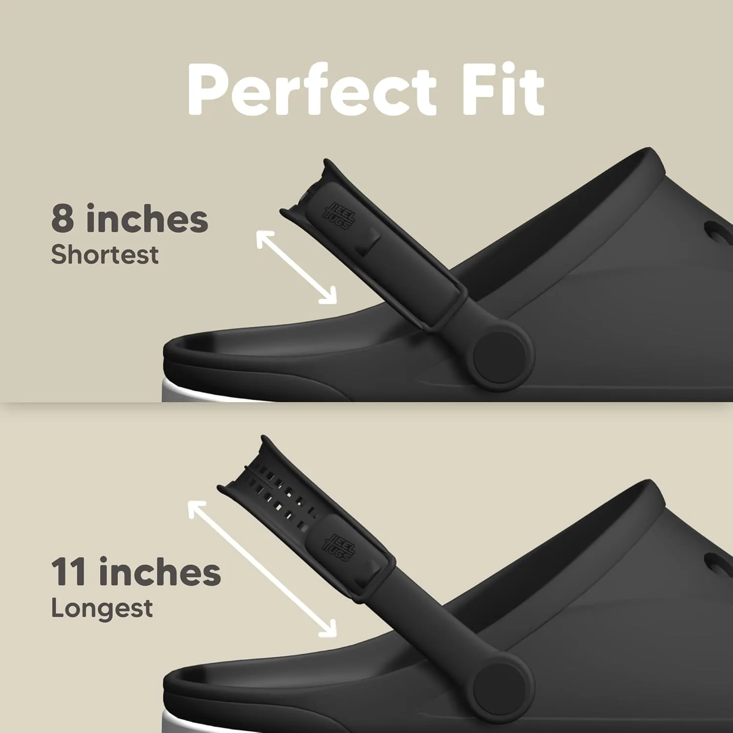 Soft, Adjustable Heel Strap for Crocs  Waterproof, no Velcro Design