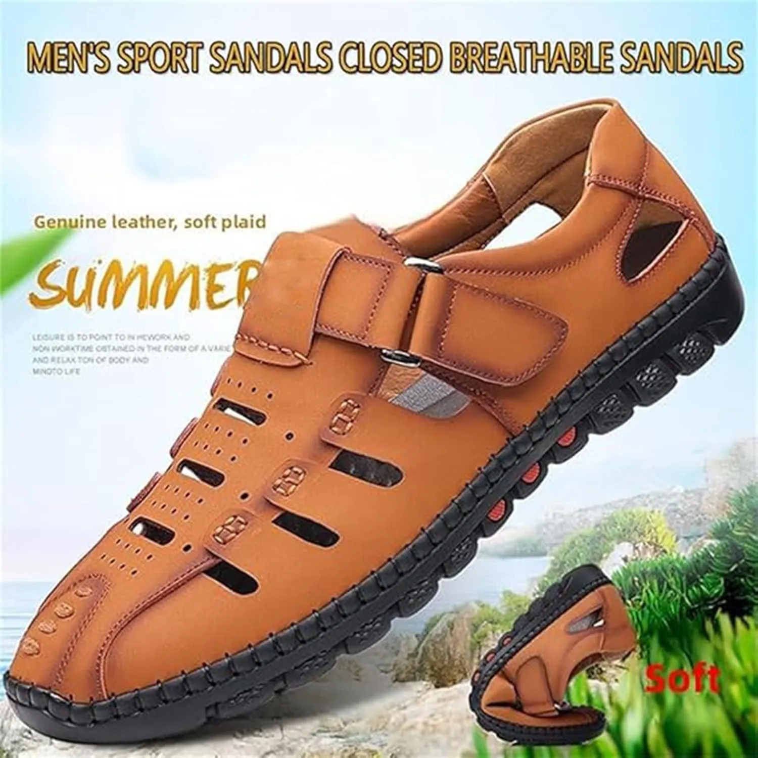 Sport Breathable Walking Sandal Summer Outdoor Fisherman Beach Shoes Slip-on Comfort Breathable Sports Sandals
