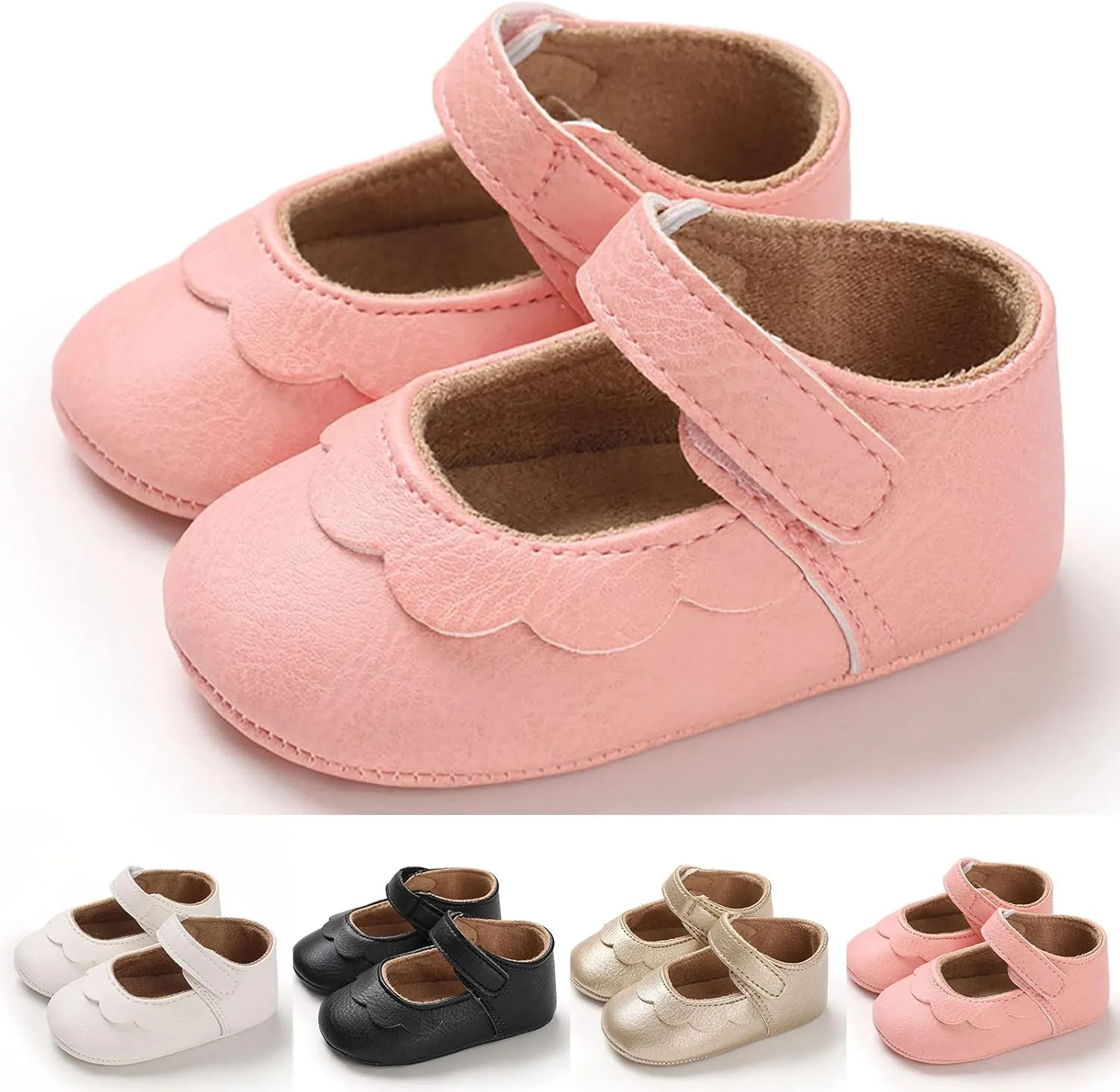 Spring and Autumn Children Baby Toddler Shoes Girls Round Toe Lightweight Comfortable Solid Toddler Girl Dress Shoes