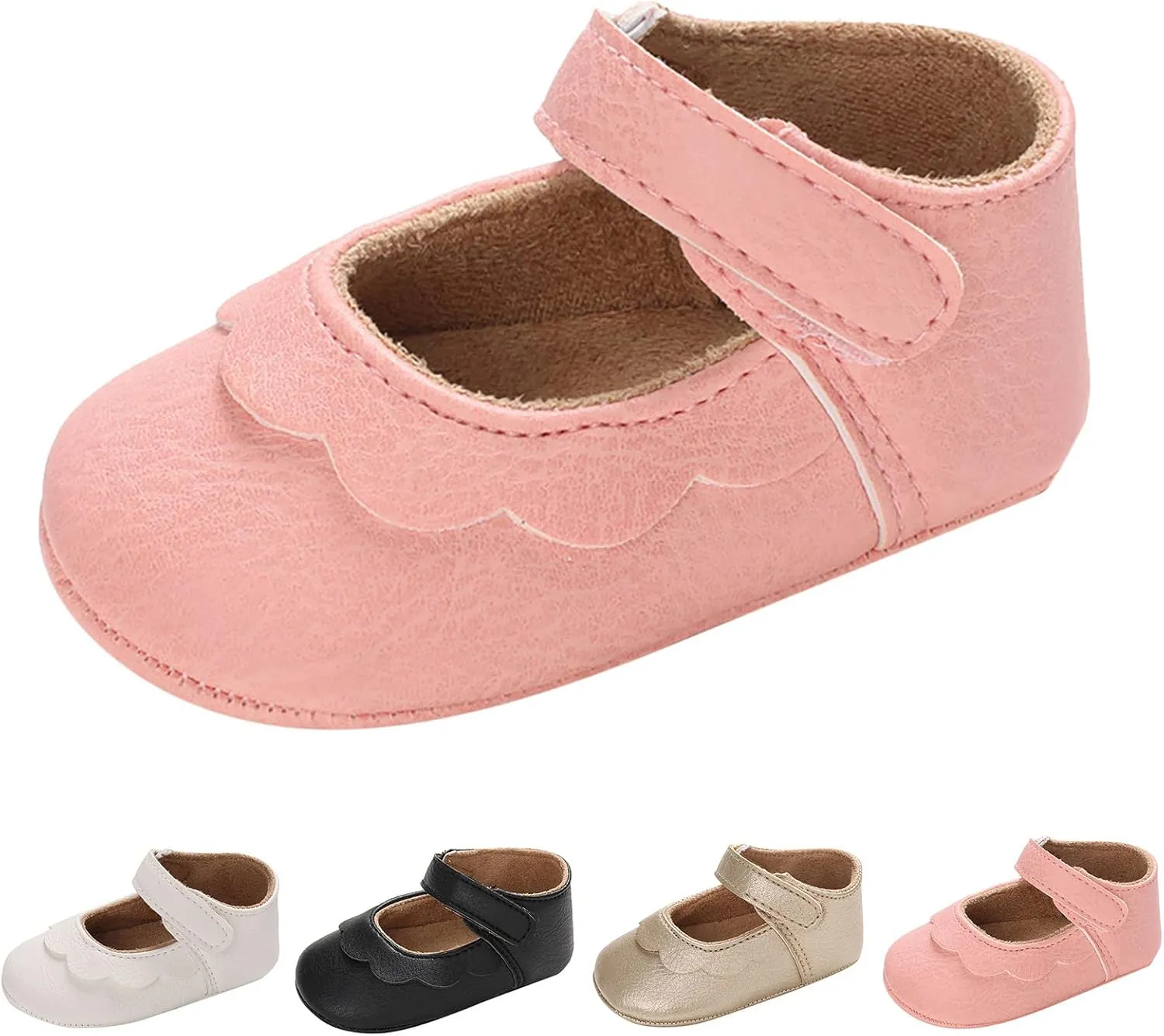 Spring and Autumn Children Baby Toddler Shoes Girls Round Toe Lightweight Comfortable Solid Toddler Girl Dress Shoes