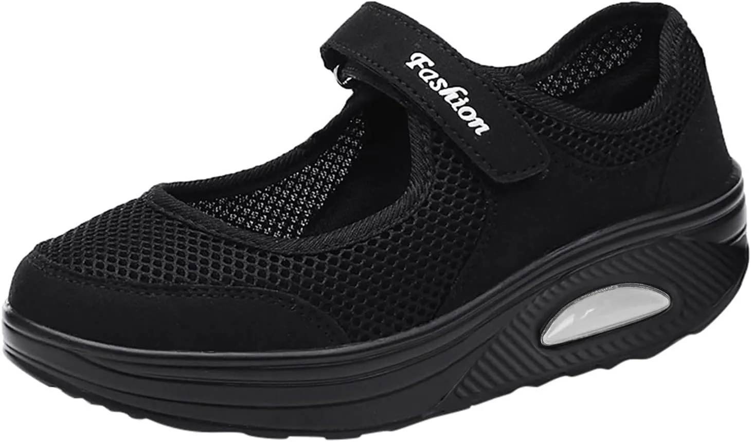 Stretch Cushion Shoes for Women Fashion Lightweight Shoes Casual Workout Shoes Hook Loop Breathable Shoes