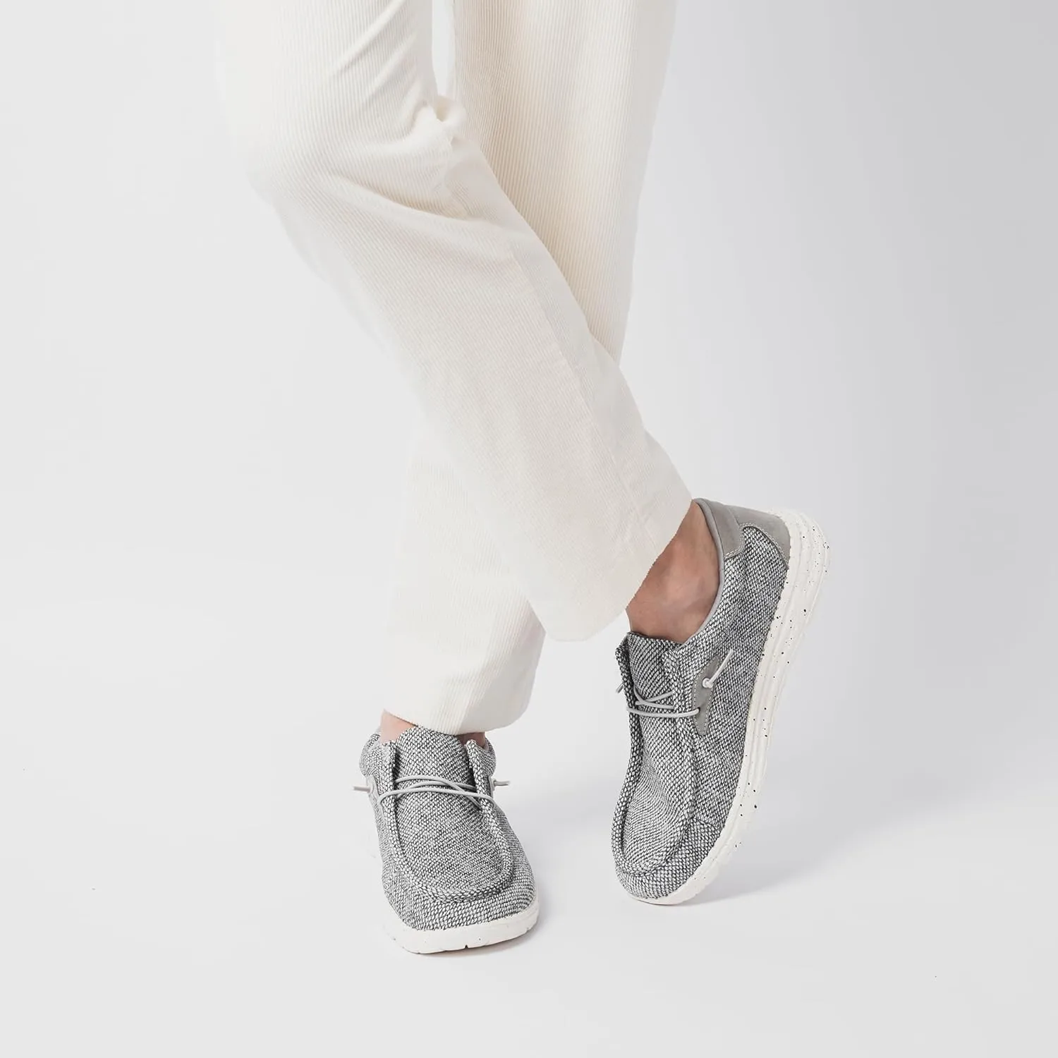 Stylish and Comfortable Men's Stretch Loafers & Slip-Ons, Lightweight Casual Mens Shoes, EVA Outsole, Breathable Upper, Extra Insole and Lace