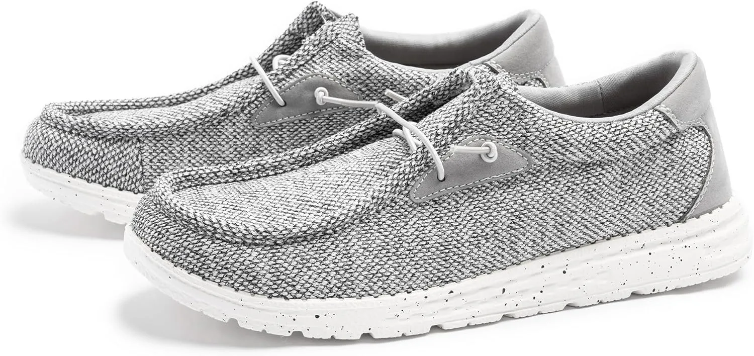 Stylish and Comfortable Men's Stretch Loafers & Slip-Ons, Lightweight Casual Mens Shoes, EVA Outsole, Breathable Upper, Extra Insole and Lace