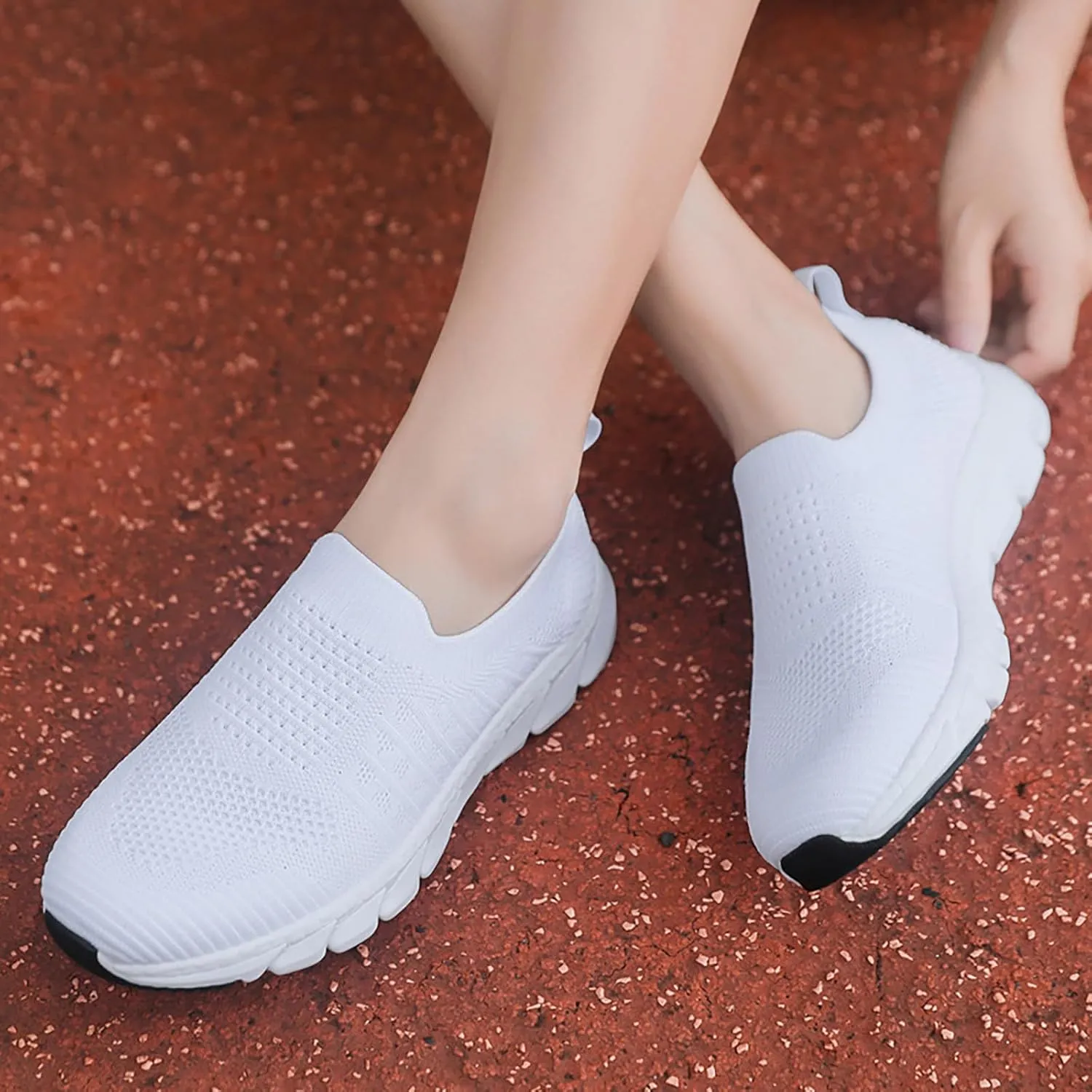 Tennis Shoes Womens Loafers Brown Casual Shoes Slip On Sneakers Men's Athletic Sneakers Lightweight Breathable White Basketball Shoe White Loafers
