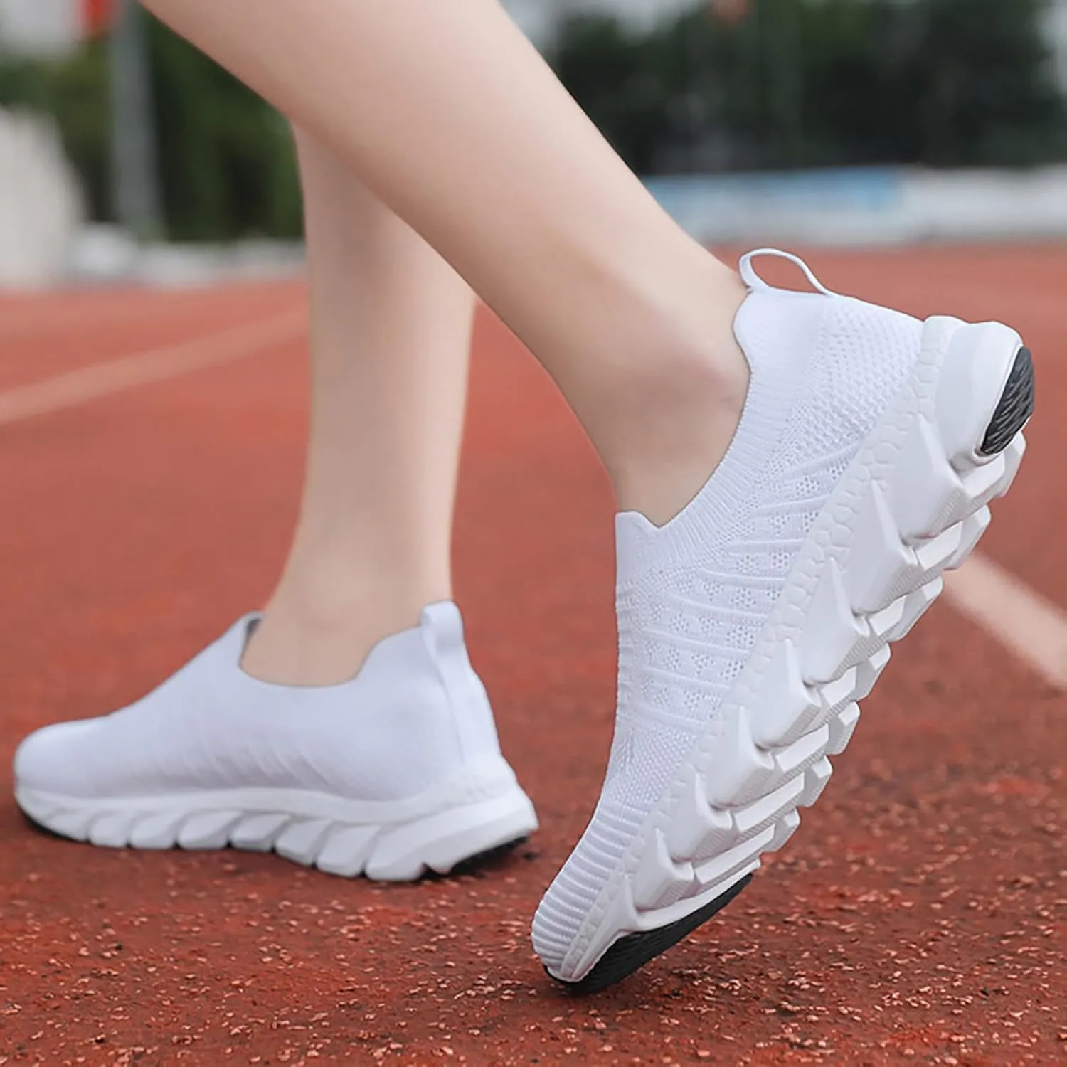 Tennis Shoes Womens Loafers Brown Casual Shoes Slip On Sneakers Men's Athletic Sneakers Lightweight Breathable White Basketball Shoe White Loafers