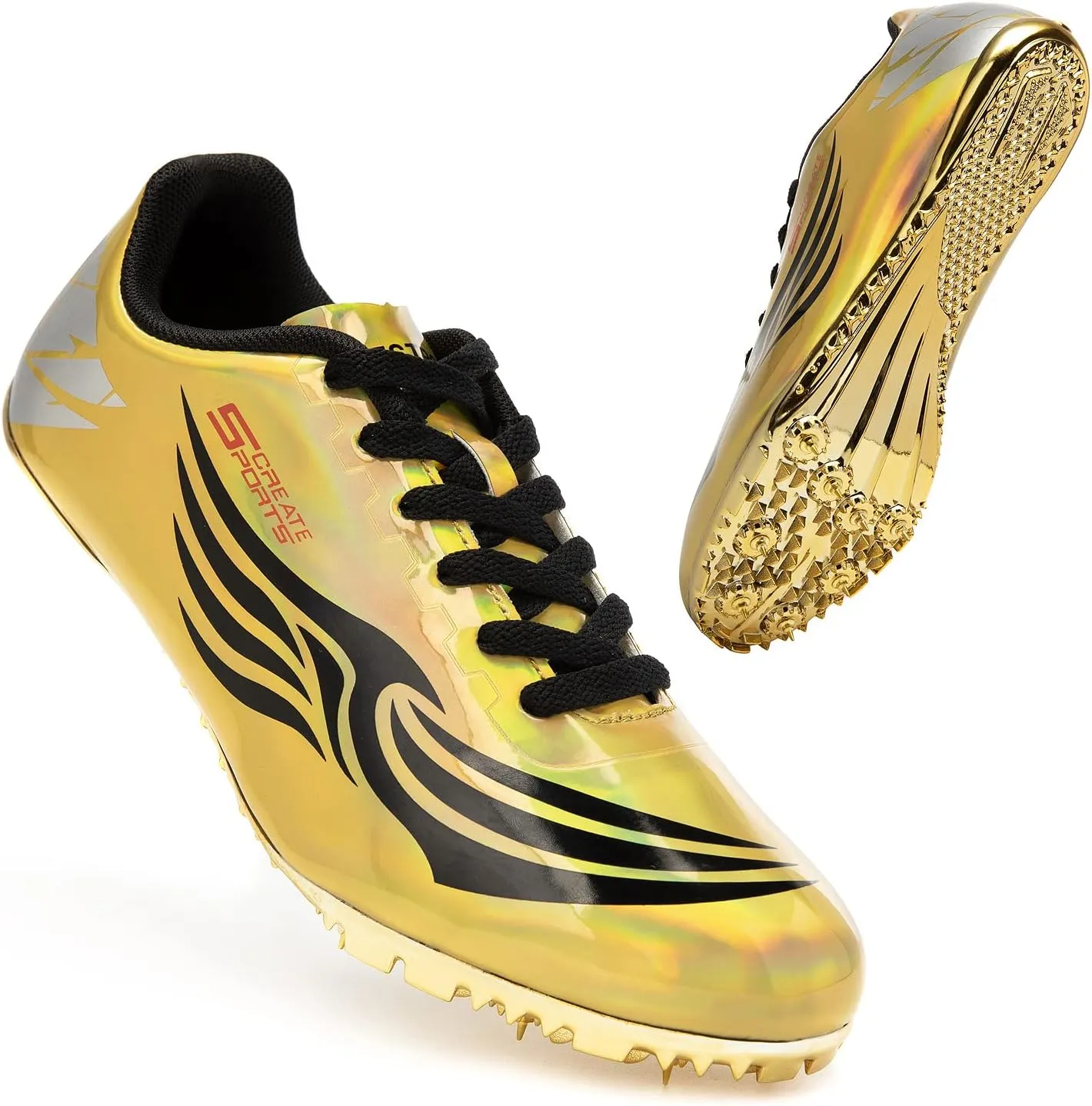 THESTRON Unisex Track Spikes Running Sprint Shoes Track & Field Shoes for Men Women Kids Cool Racing Running Sneakers