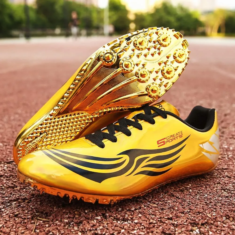 THESTRON Unisex Track Spikes Running Sprint Shoes Track & Field Shoes for Men Women Kids Cool Racing Running Sneakers