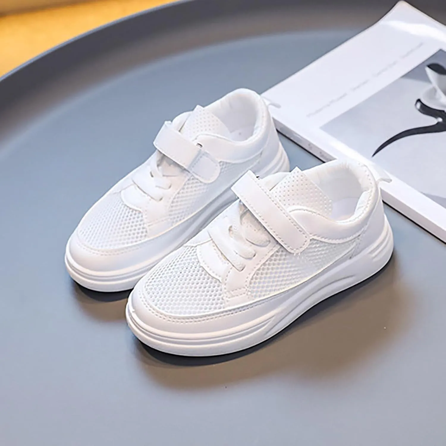 Toddler Kids Mesh Canvas Flats Single Breathable Lightweight Casual Slip On Shoes for Girls Canvas Sneakers Boys