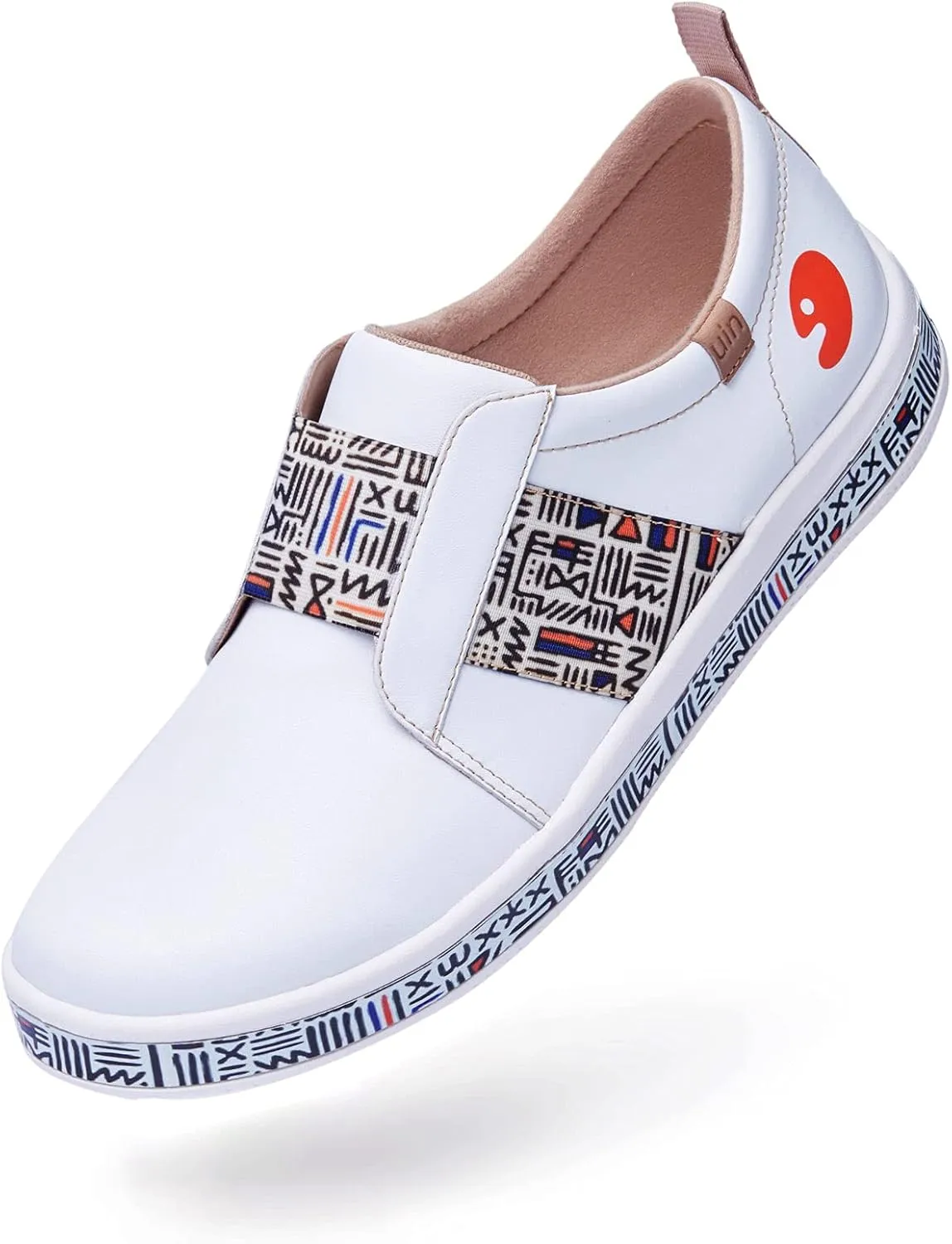 UIN Men's Fashion Sneakers Lightweight Walking Casual Loafers Slip Ons Art Painted Athletic Travel Skate Shoes Cordoba Modern Art