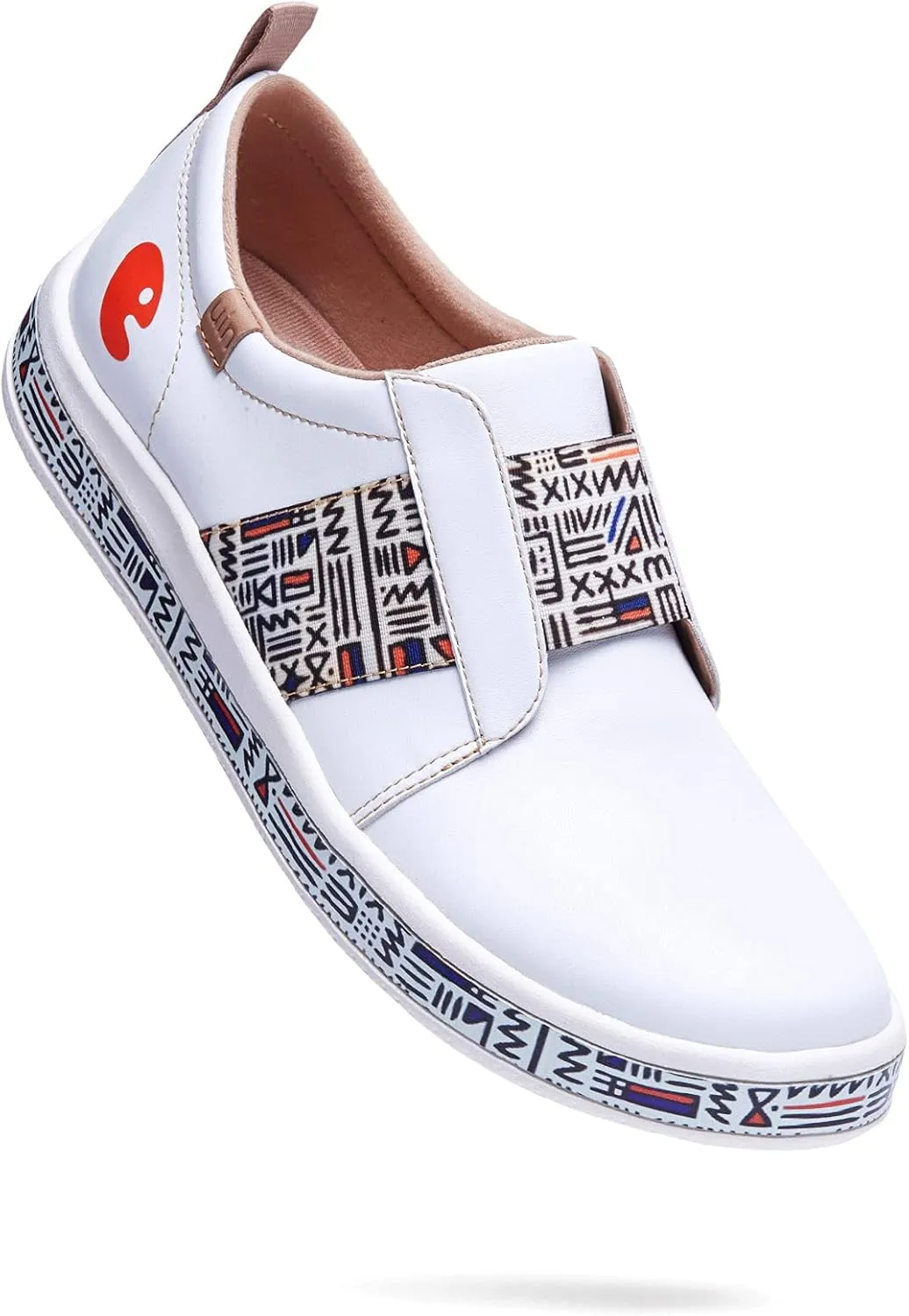 UIN Men's Fashion Sneakers Lightweight Walking Casual Loafers Slip Ons Art Painted Athletic Travel Skate Shoes Cordoba Modern Art