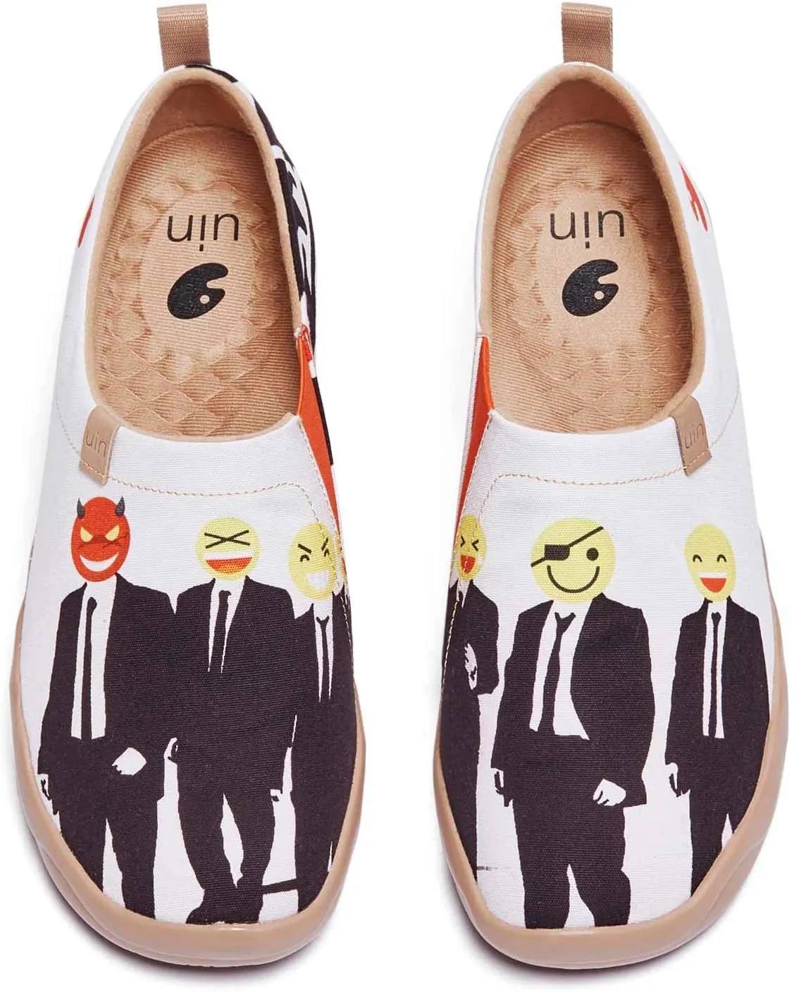 UIN Men's Loafers Lightweight Sneakers Walking Casual Slip ons Art Painted Travel Shoes We are Elites