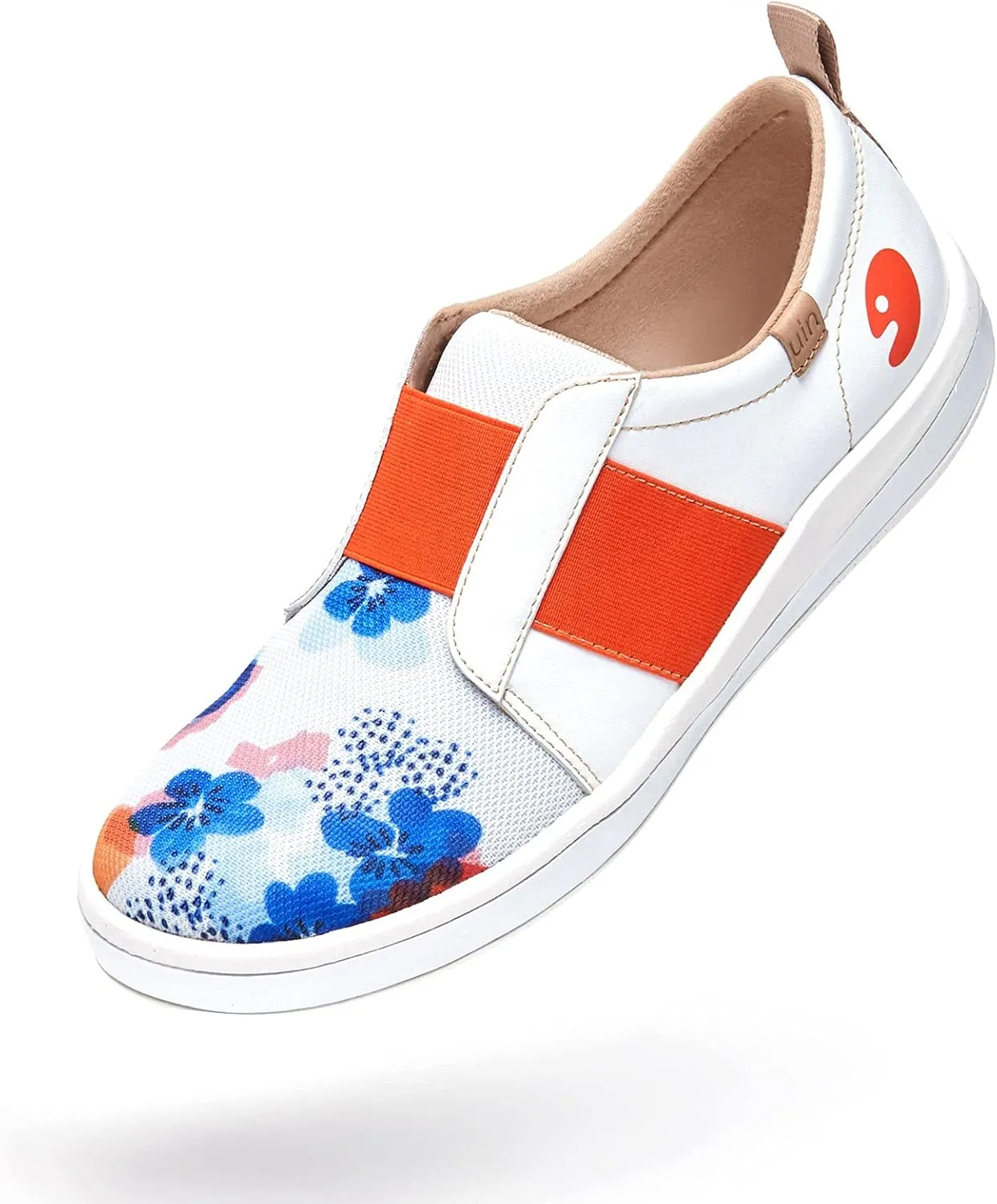 UIN Women's Fashion Sneakers Lightweight Walking Casual Slip Ons Art Painted Athletic Travel Skate Shoes Las Ramblas