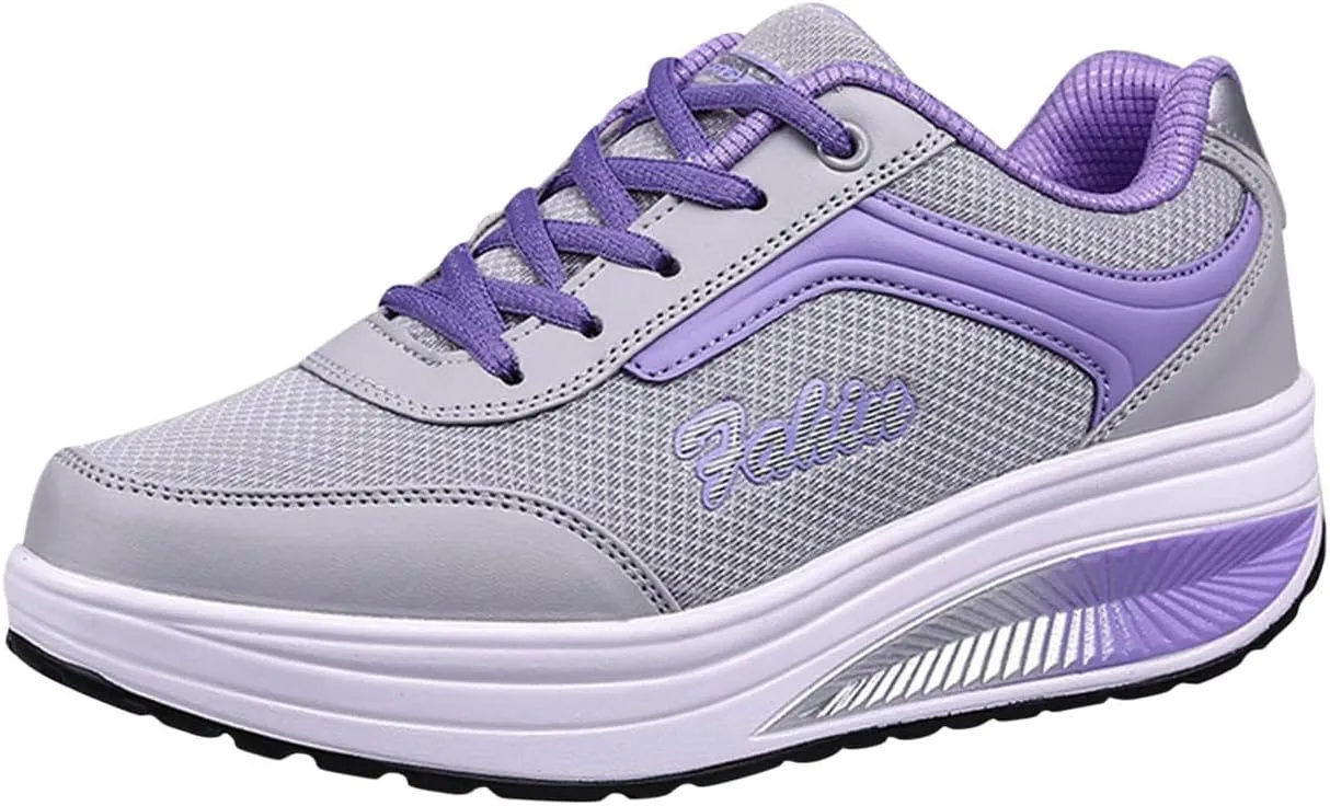 Walking Shoes Women Soft Comfy Running Shoe Fashion Lace up Sneakers Casual Lightweight Tennis Sneaker