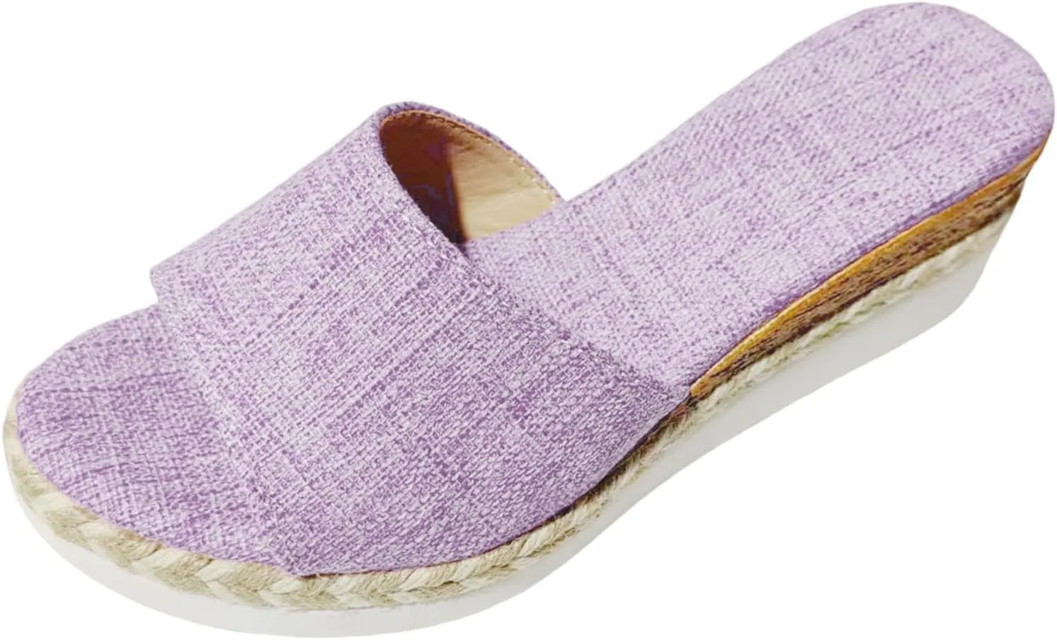 Wedge Sandals for Women 2024 Ladies Fashion Solid Color Breathable Mesh Comfortable Flat Bottom Casual Shoes