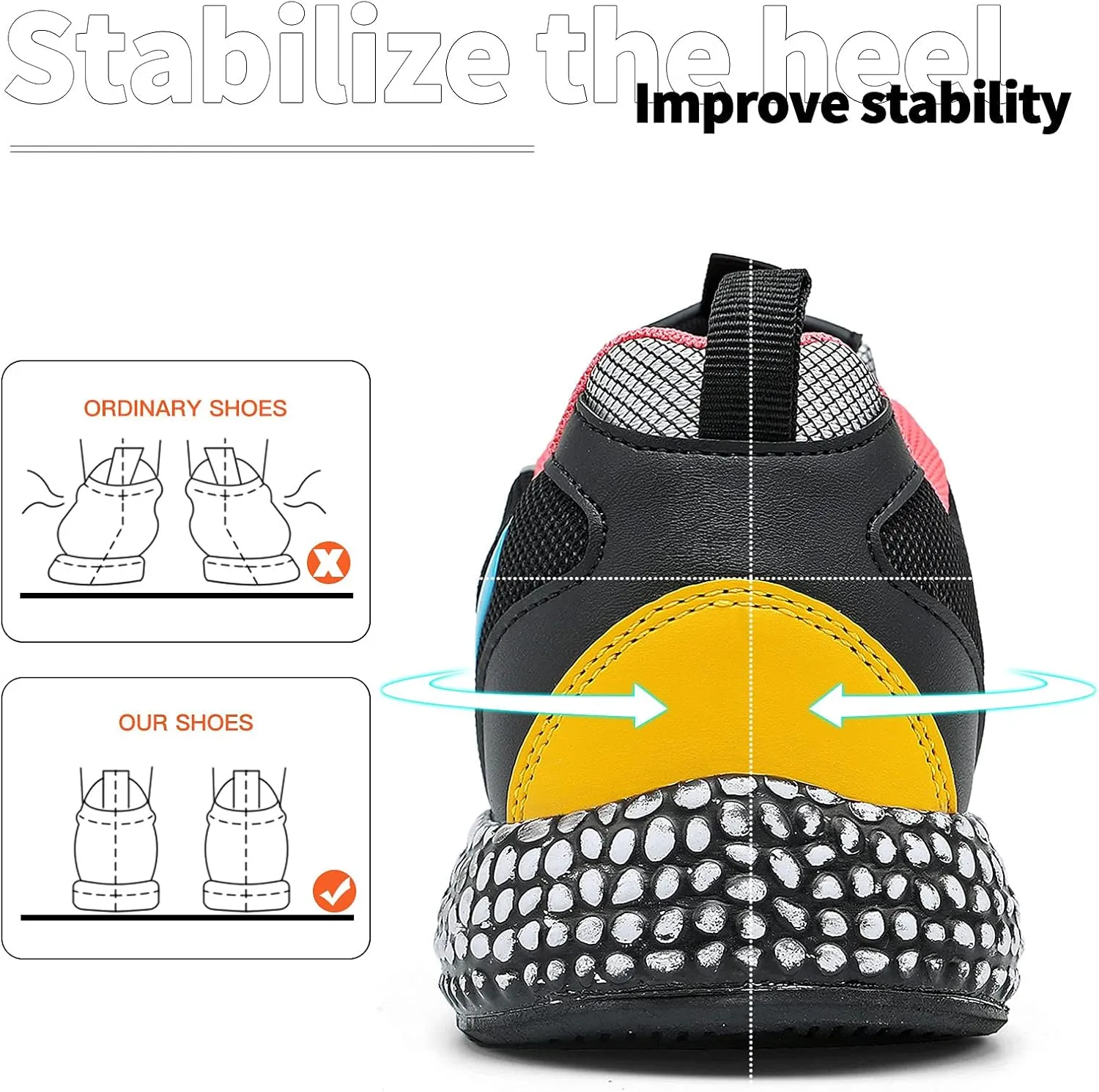 WETIKE Boy's Shoes Mesh Slip on Lightweight Running Sneakers