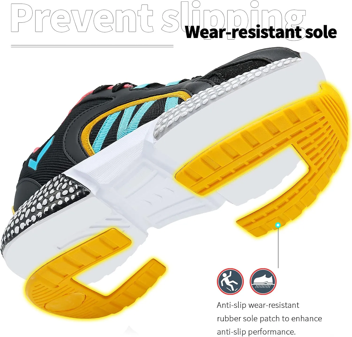 WETIKE Boy's Shoes Mesh Slip on Lightweight Running Sneakers