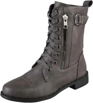 Women Bootie Mid Calf Fashion Dressy Boots for Women Solid Color Side Zipper Low and Square Heels Mid Calf Boots
