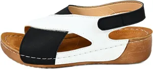 Women Orthopedic Sandals Platform Arch Support Lightweight Breathable Walking Shoes Wedge Slippers Damping Sole
