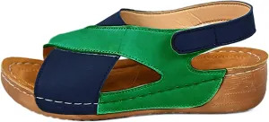 Women Orthopedic Sandals Platform Arch Support Lightweight Breathable Walking Shoes Wedge Slippers Damping Sole