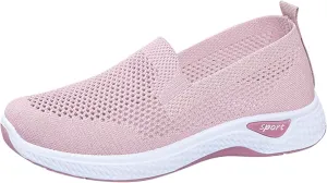 Women Slip On Casual Sneakers Comfortable Walking Shoes Lightweight Canvas Flats Non Slip Breathable Loafers