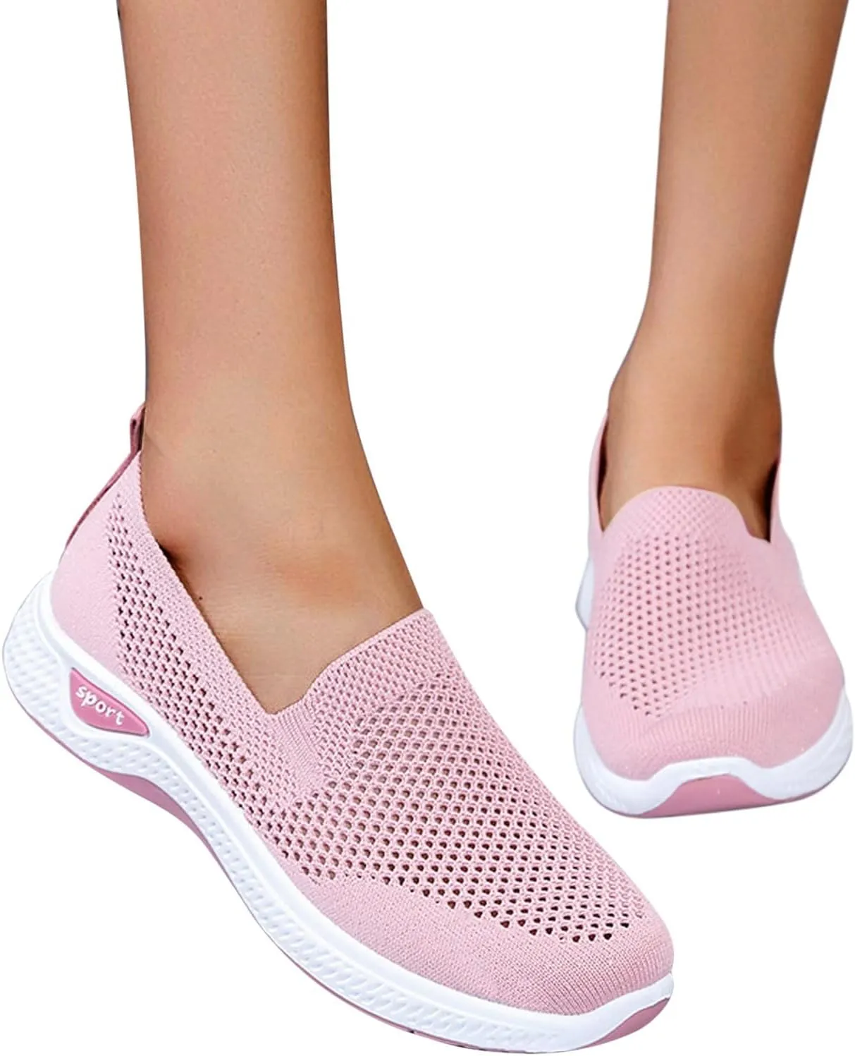 Women Slip On Casual Sneakers Comfortable Walking Shoes Lightweight Canvas Flats Non Slip Breathable Loafers