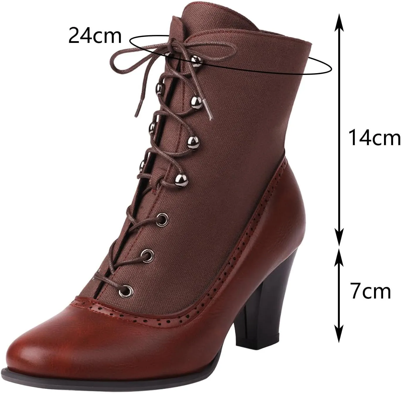 Women's Ankle Boots Victorian Boots Black Boots Chunky Heel Lace Up Witch Boots Knight Boots Cowboy Side Zipper Pull On