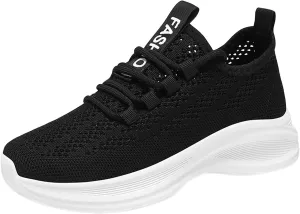 Women's Breathable Elastic Fly Woven Mesh Shoes Non Slip Cushion Fashion Running Tennis Shoes Labor Work Shoe