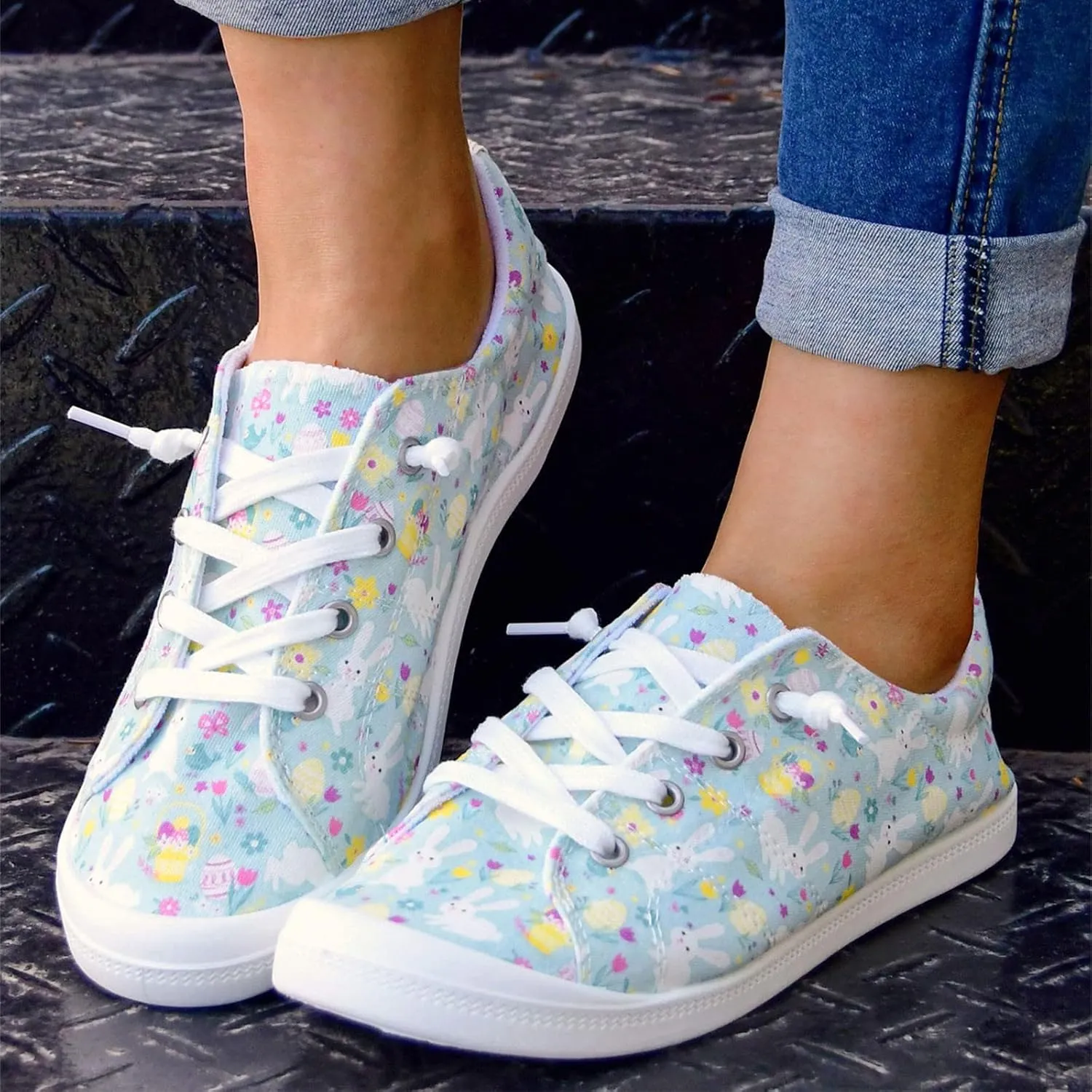 Women's Canvas Shoes,Halloween Pumpkin Ghost Print Flat Sports Shoes for Women Breathable Women's Shoes