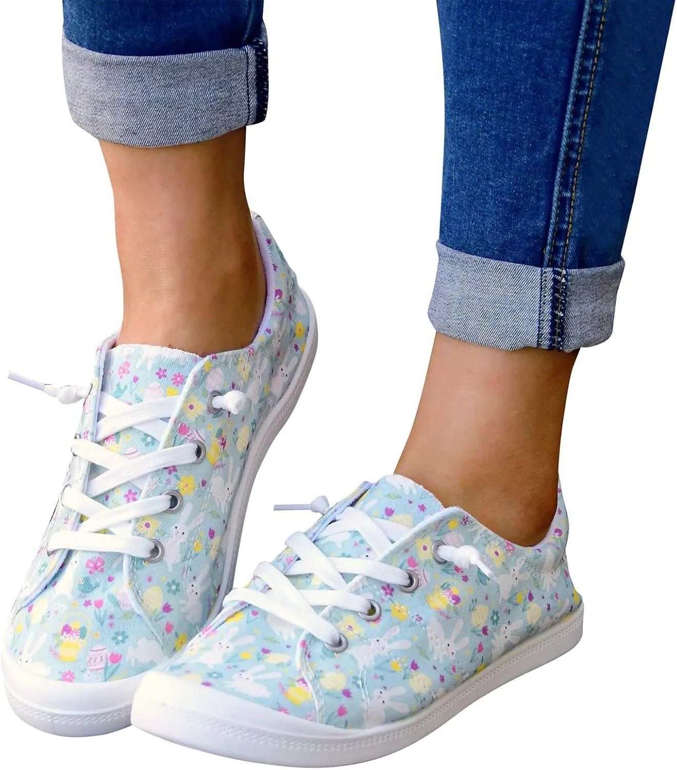 Women's Canvas Shoes,Halloween Pumpkin Ghost Print Flat Sports Shoes for Women Breathable Women's Shoes